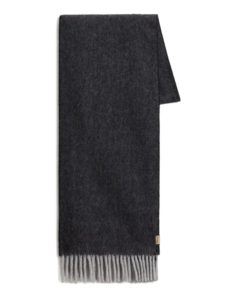Woolrich Karierter Schal mit Fransen - Grau Grau