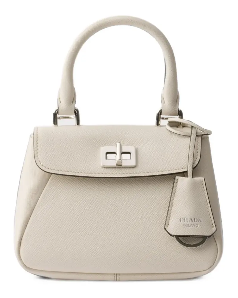 Prada Mini Avoir Handtasche aus Saffiano-Leder - Nude Nude