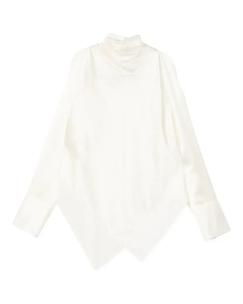 Helmut Lang Langarmshirt mit Schleifenkragen - Nude Nude
