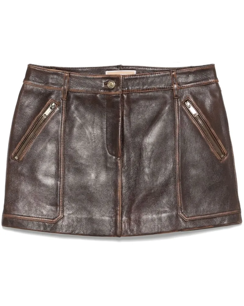 Michael Kors Minirock aus Leder - Braun Braun