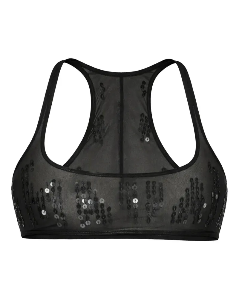 Rick Owens Lilies Unhorny sequin-embellished top - Schwarz Schwarz