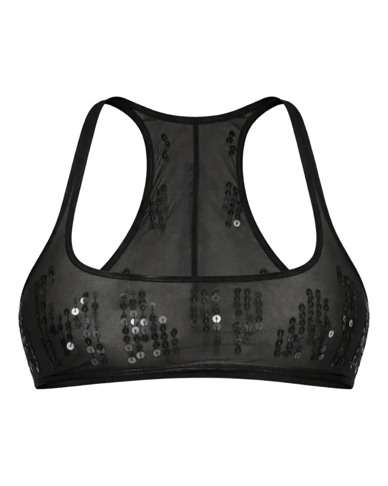 Rick Owens Lilies Unhorny sequin-embellished top - Schwarz Schwarz