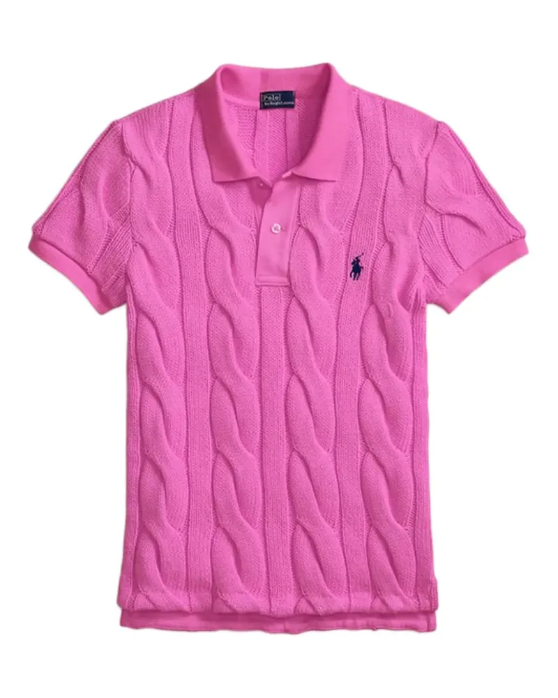 Ralph Lauren Poloshirt mit Zopfmuster - Rosa Rosa