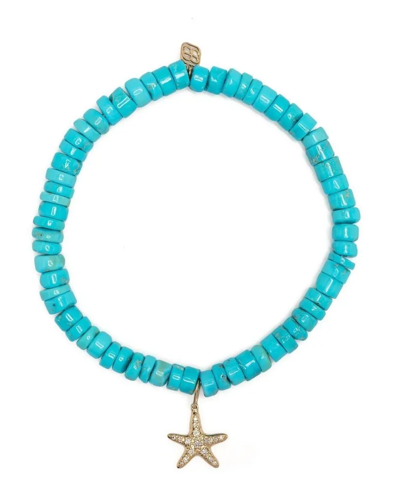 Sydney Evan 14kt Gelbgoldarmspange mit Diamanten - Blau Blau