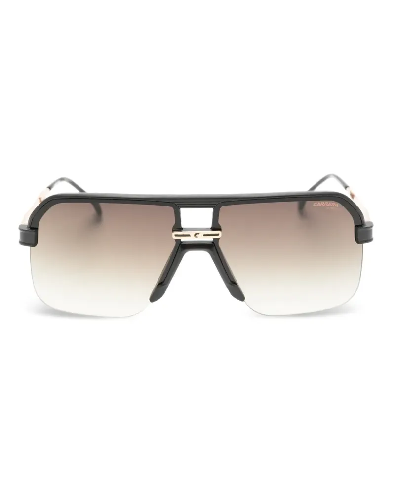 Carrera Sonnenbrille mit geometrischem Gestell - Schwarz Schwarz