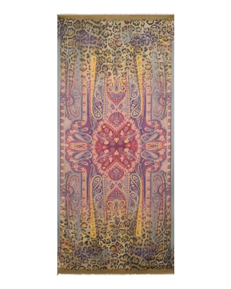 Etro Schal mit Animal-Print - Braun Braun