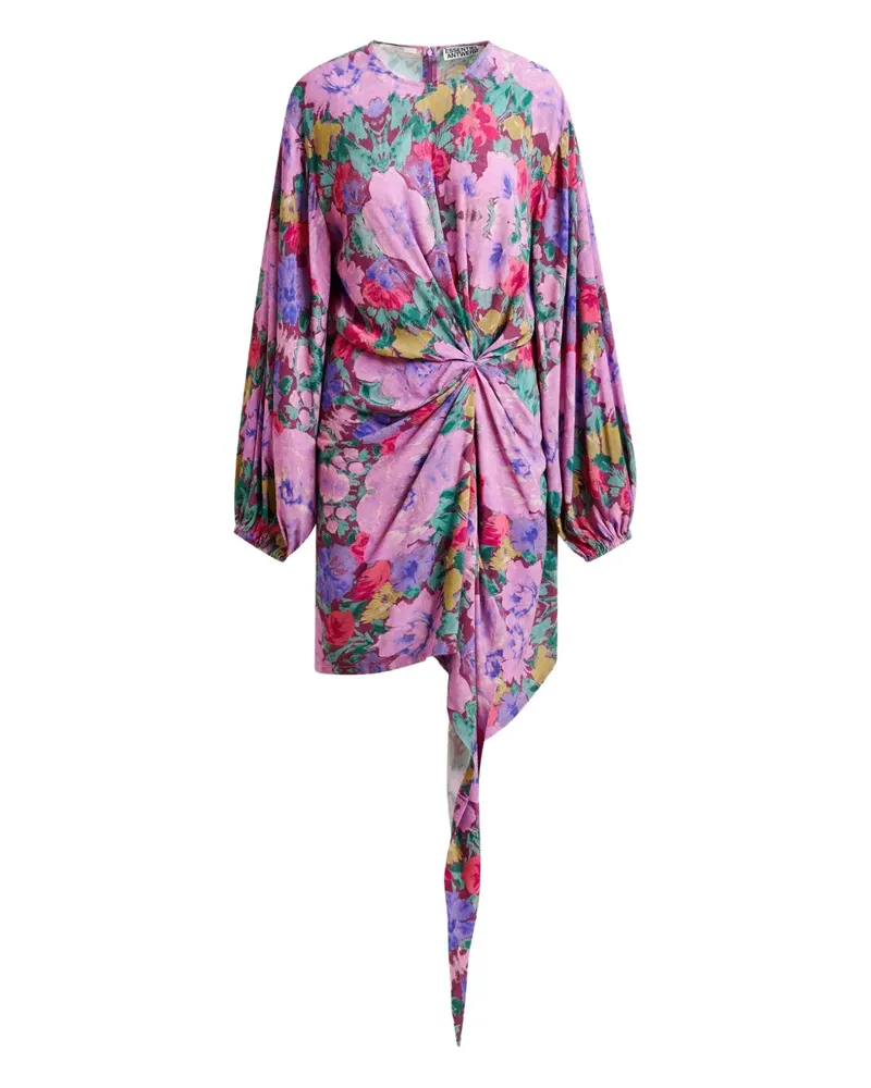 Essentiel Asymmetrisches Kleid mit Ballonärmeln - Violett Violett