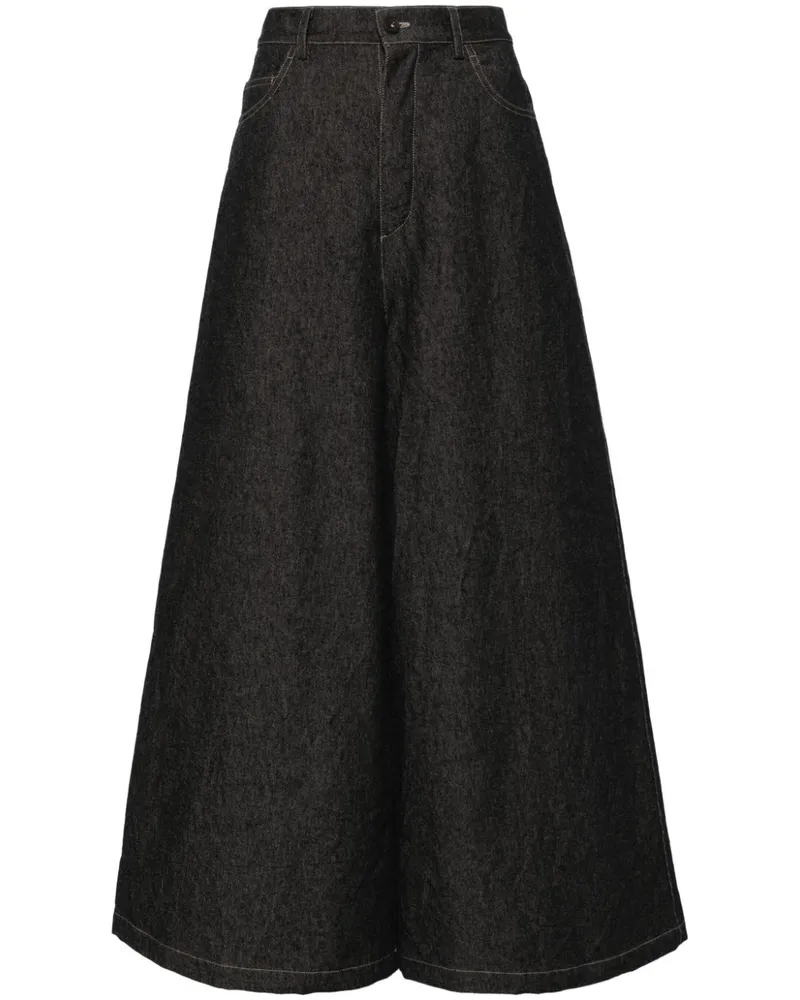 forme d'expression 5-Pocket-Hose mit weitem Bein - Schwarz Schwarz