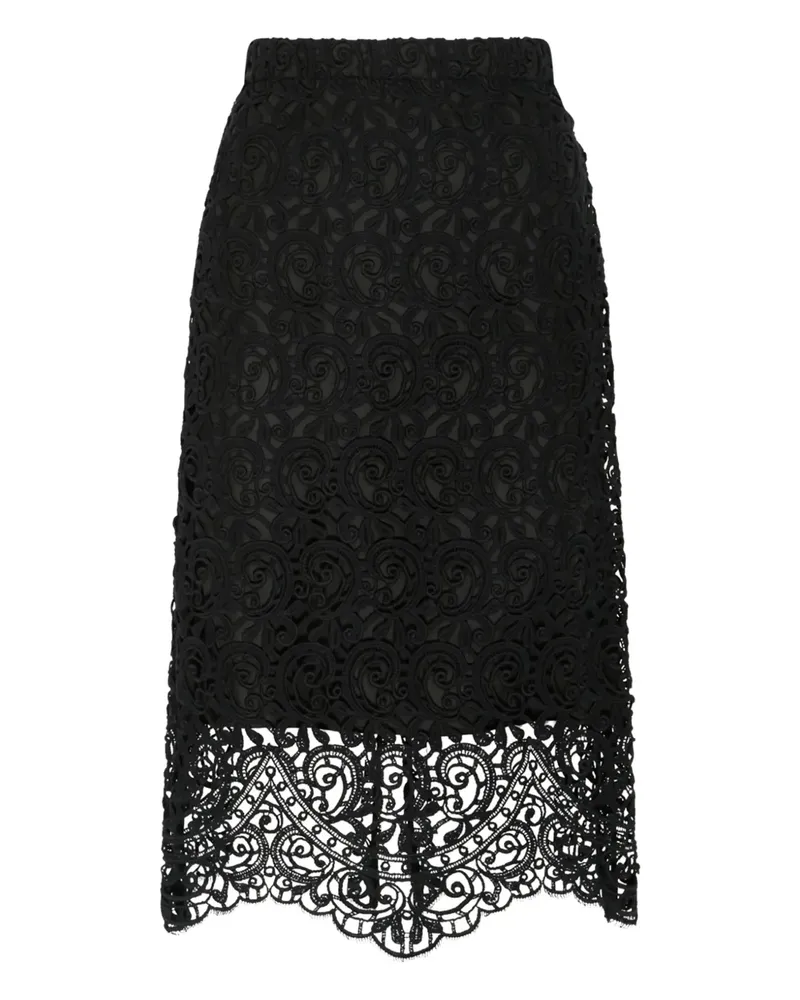 Burberry lace midi skirt - Schwarz Schwarz
