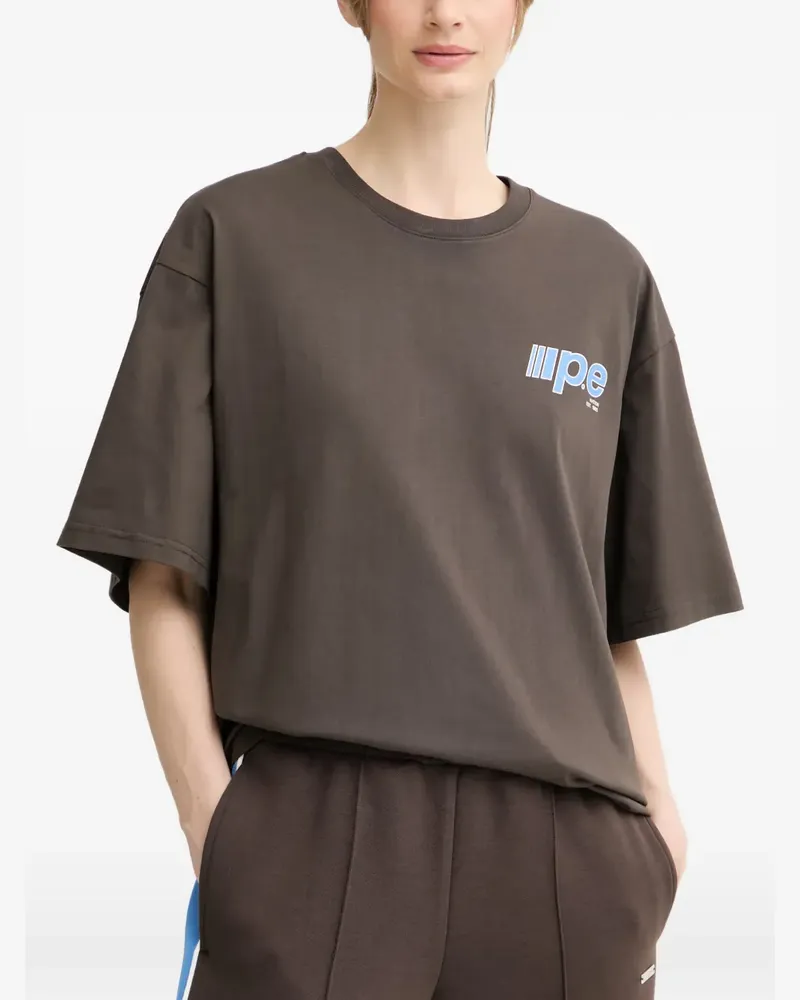 P.E. NATION Glide logo-print T-shirt - Braun Braun