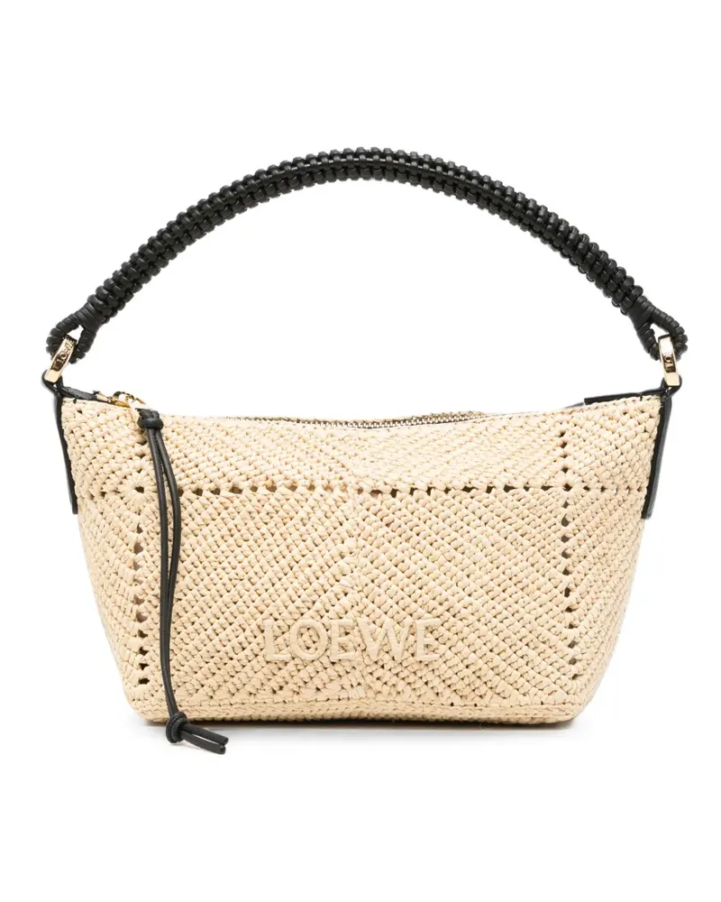 Loewe Paula's Ibiza Clutch mit Logo - Nude Nude