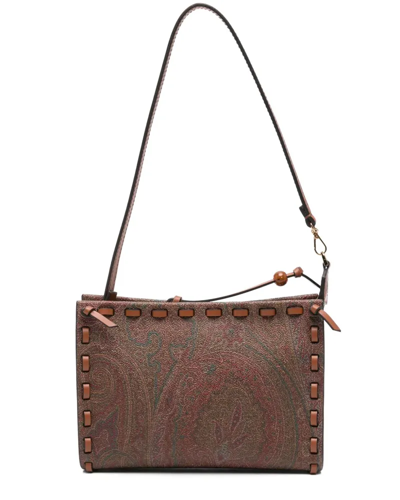 Etro Schultertasche mit Paisley-Print - Braun Braun