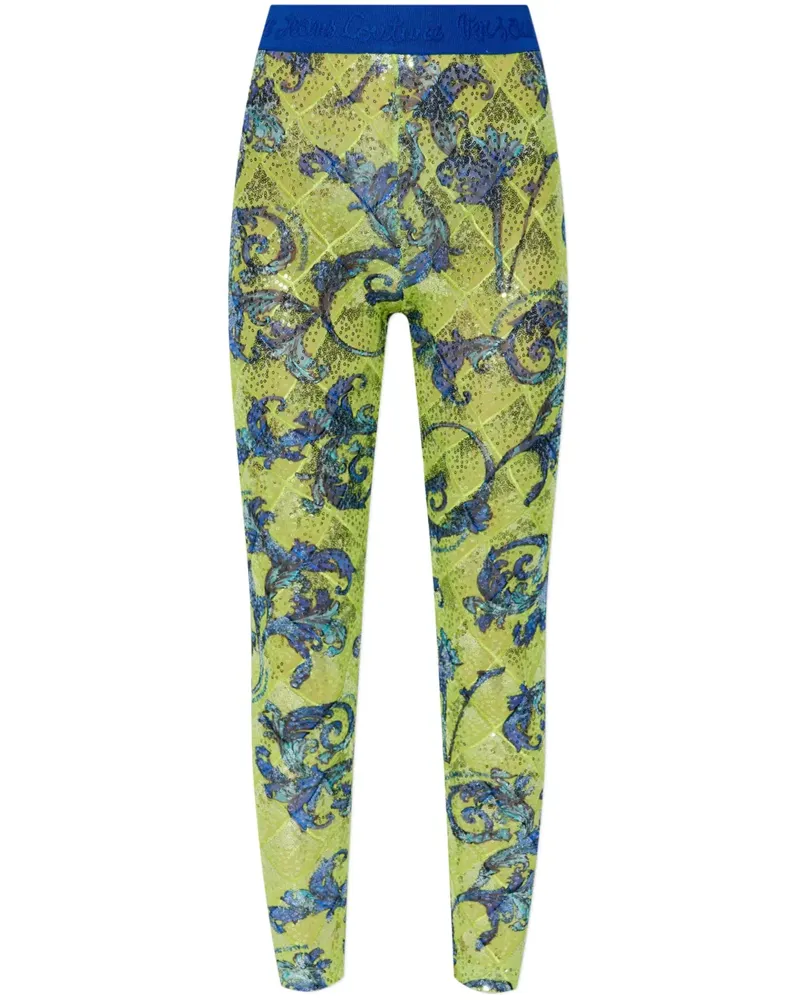 Versace Jeans Leggings mit Print - Grün Grün