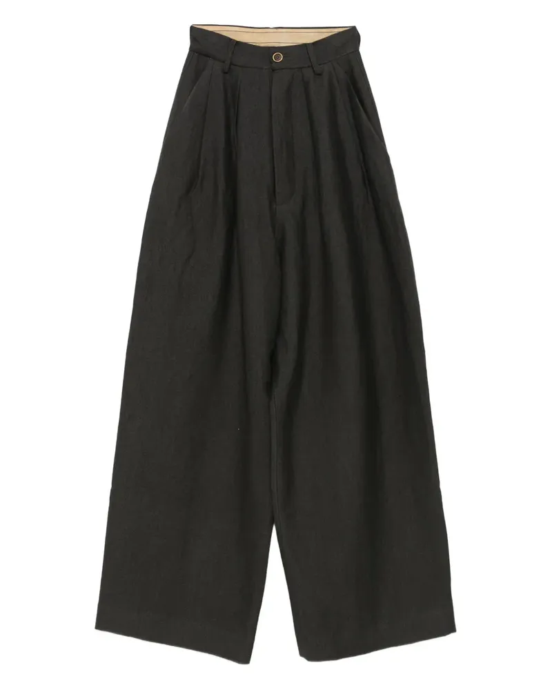 Uma Wang Hoch sitzende Palazzohose - Grau Grau