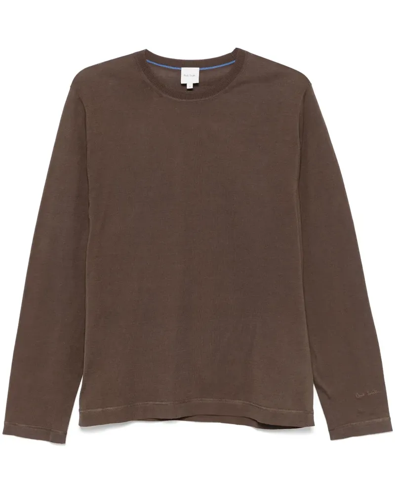 Paul Smith Fein gestricktes T-Shirt - Braun Braun