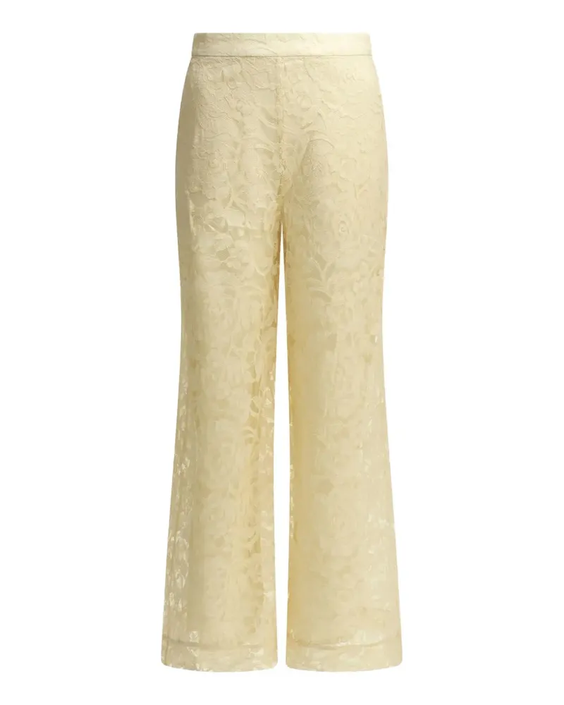 Zimmermann Carousel floral-lace trousers - Nude Nude