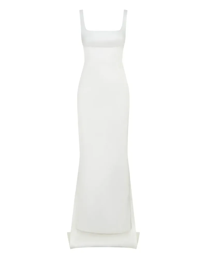 NICHOLAS Asymmetrisches Emilia Kleid mit eckigem Ausschnitt - Nude Nude