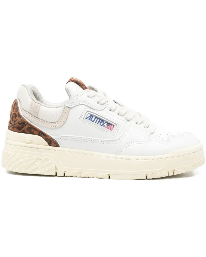 AUTRY CLC leopard-print sneakers - Weiß Weiß