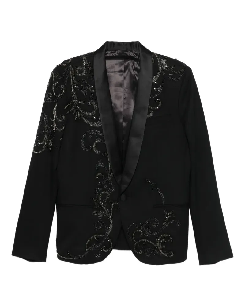 Balmain crystal-embellished blazer - Schwarz Schwarz