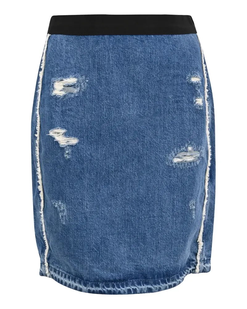 Sandro distressed denim skirt - Blau Blau