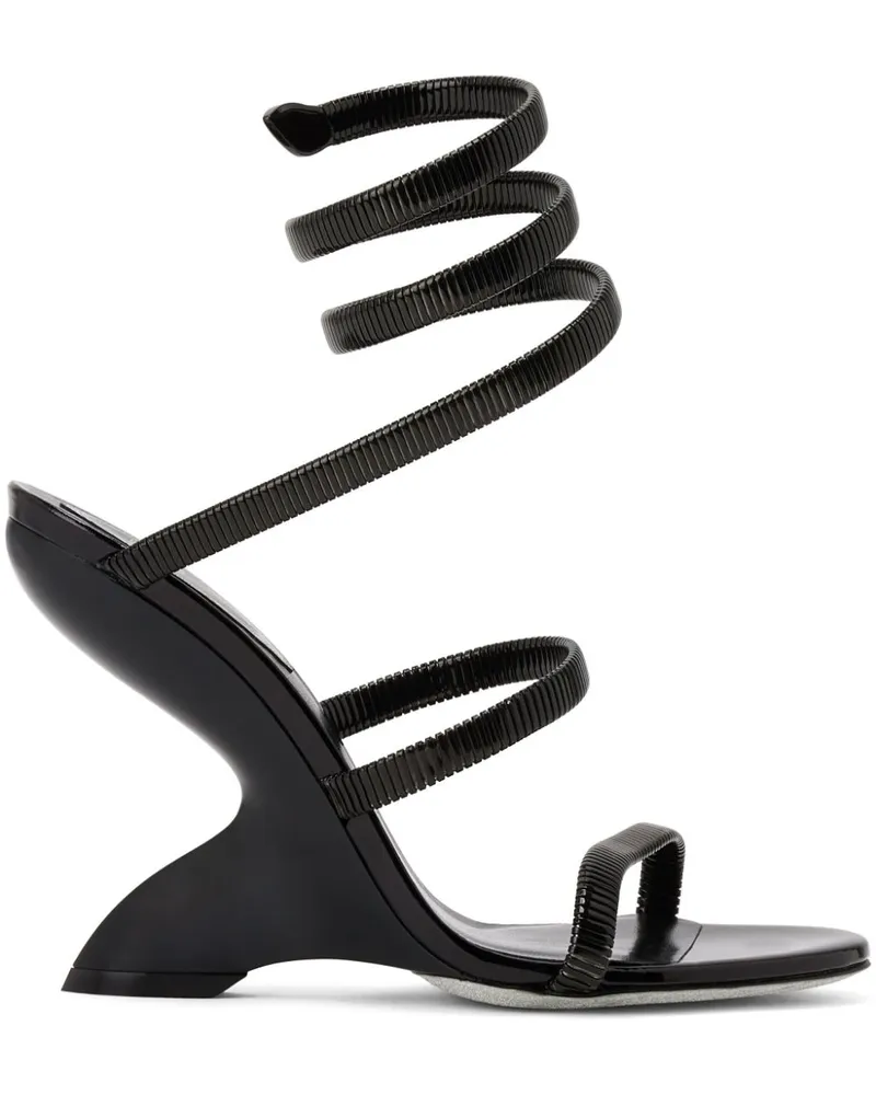 René Caovilla Symphony Sandalen 105mm - Schwarz Schwarz