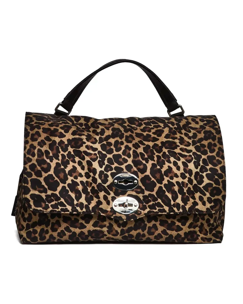 Zanellato Großer Positana Tote Bag mit Animal-Print - Braun Braun