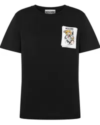 Moschino T-Shirt mit Teddy-Print Schwarz