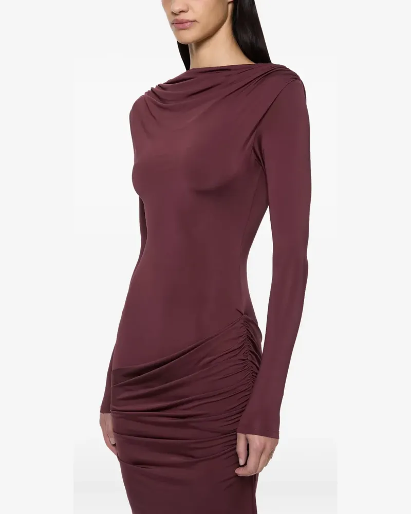 Paris Georgia Drapiertes Maxikleid - Rot Rot