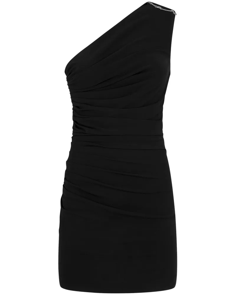 Dsquared2 Gerafftes One-Shoulder-Kleid - Schwarz Schwarz