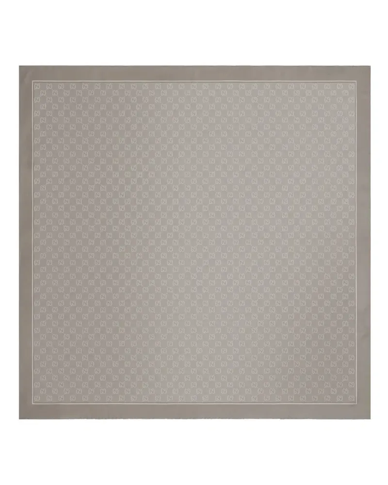 Gucci Schal mit GG Monogramm-Print - Grau Grau
