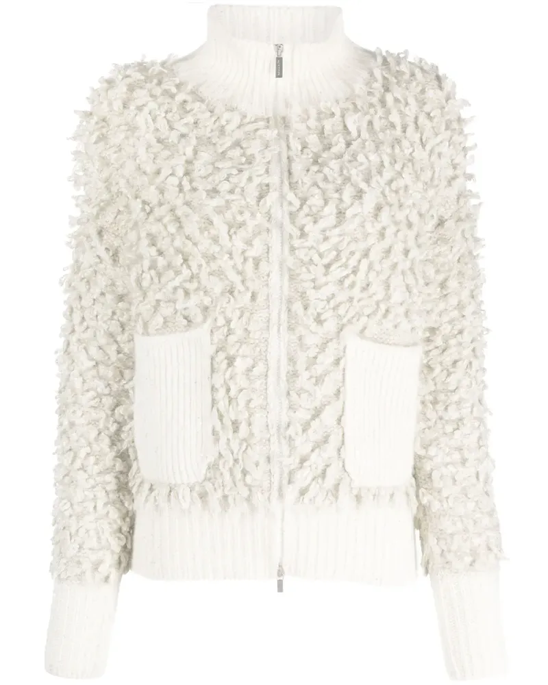 Fabiana Filippi Cardigan mit Pailletten - Weiß Weiß