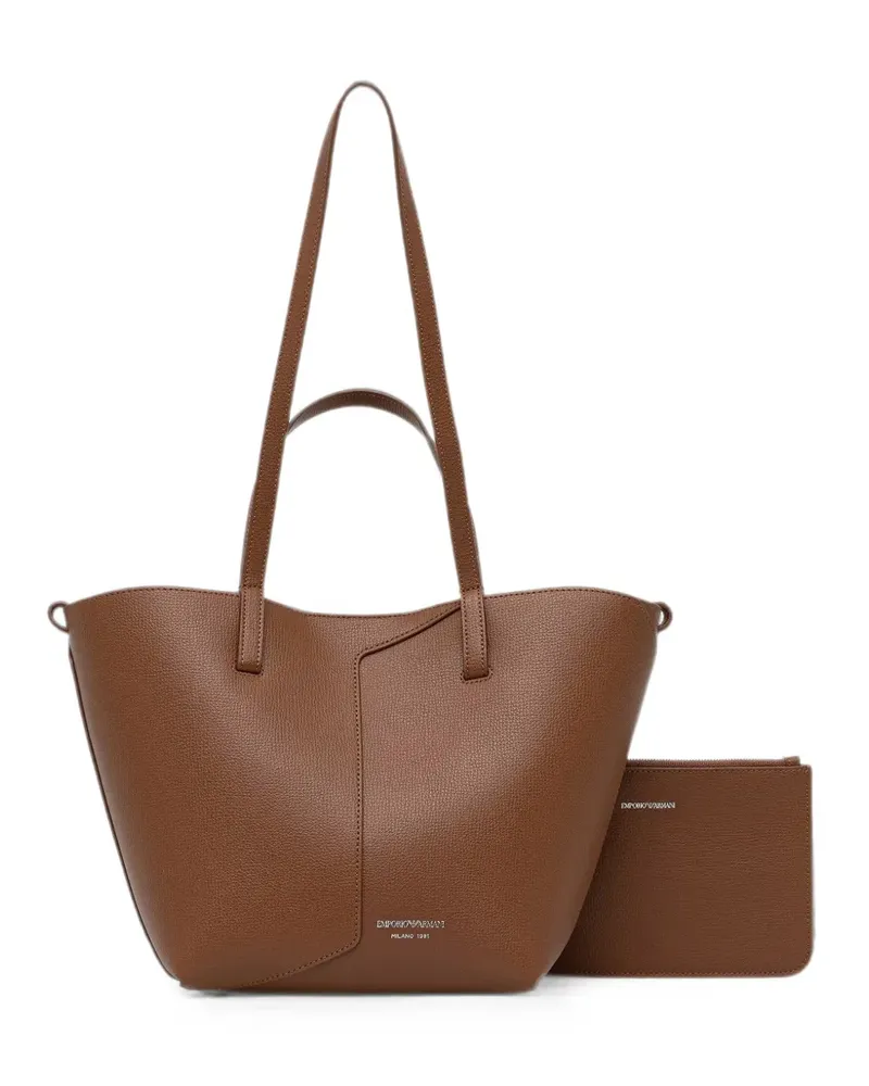 Emporio Armani logo-print tote bag - Braun Braun