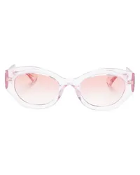 Gucci GG Sonnenbrille mit ovalem Gestell Rosa