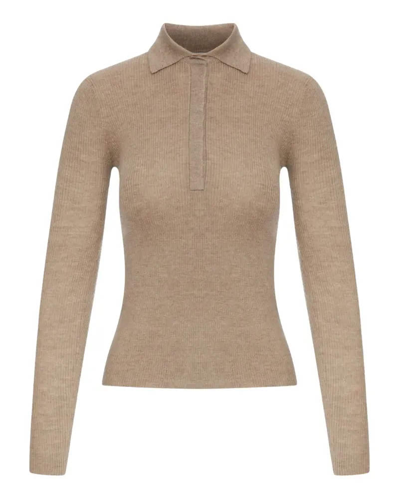 Max Mara Gerippter Kaschmirpullover - Nude Nude