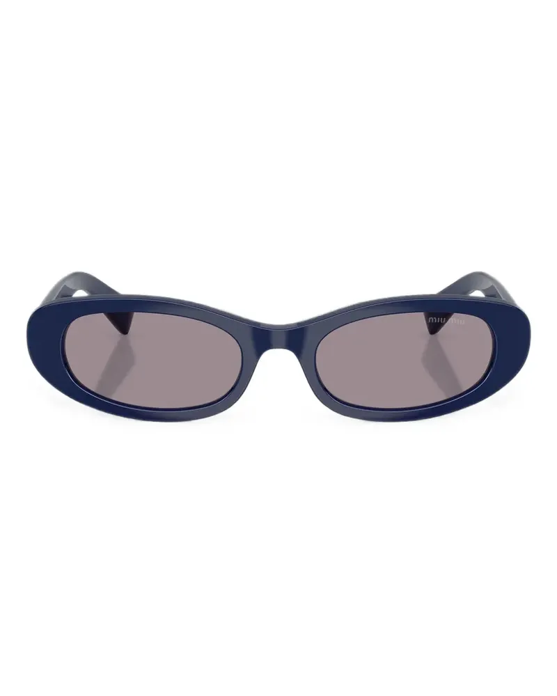 Miu Miu Sonnenbrille mit ovalem Gestell - Blau Blau