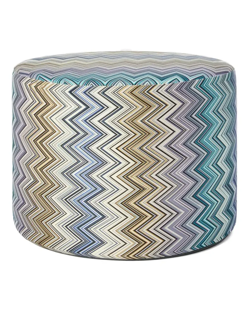 Missoni Home Jarris Jacquard-Hocker mit Zickzackmuster - Blau Blau