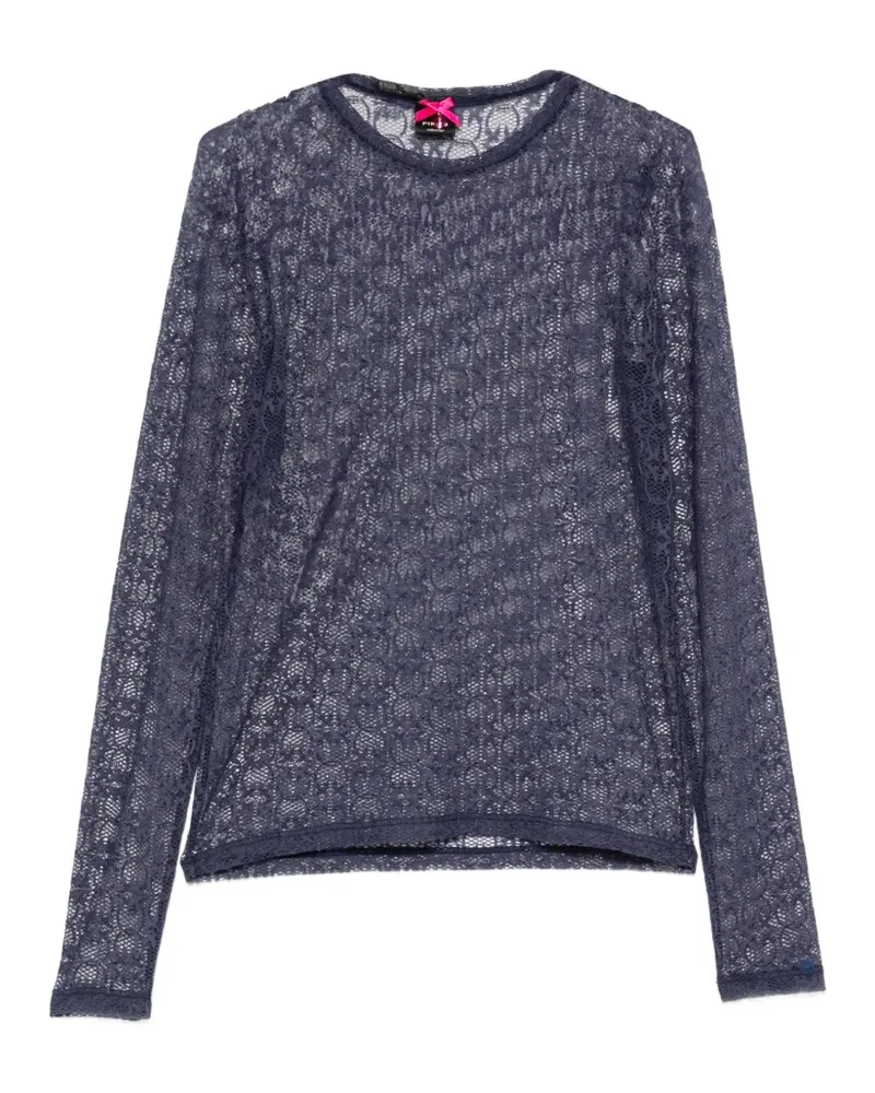 Pinko Langärmlige Bluse aus Spitze - Blau Blau