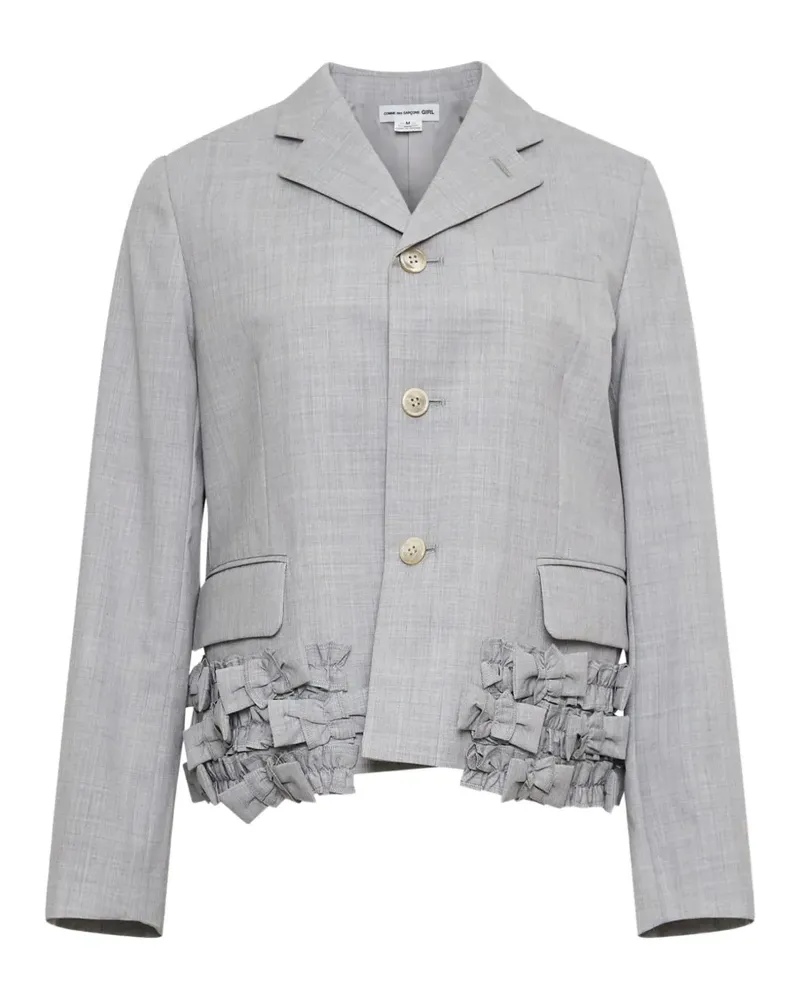 Comme des Garçons bow-embellished ruffled jacket - Grau Grau