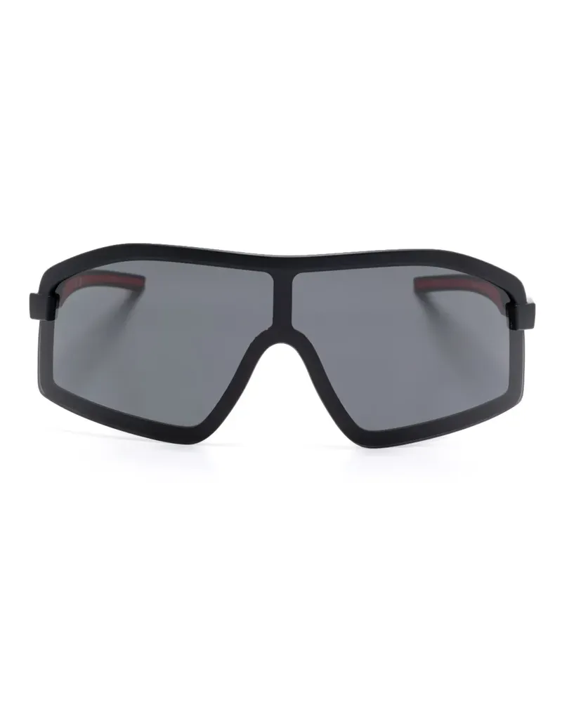 Ferrari Sonnenbrille mit Shield-Gestell - Schwarz Schwarz