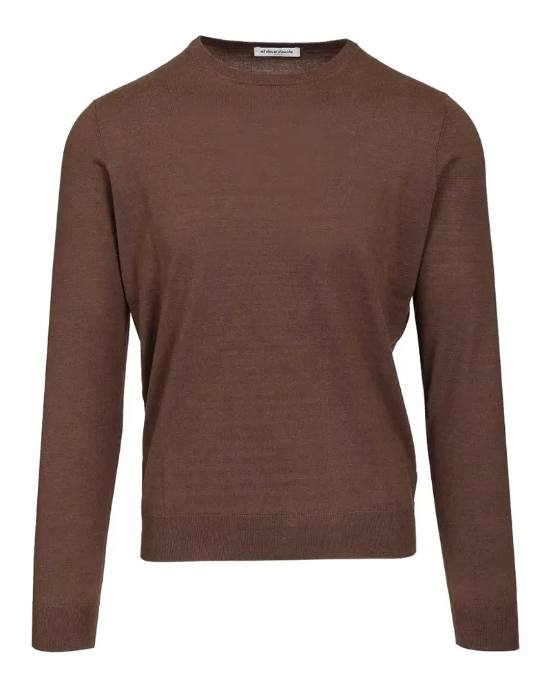Al Duca D’Aosta 1902 ribbed-trim long-sleeve T-shirt - Braun Braun