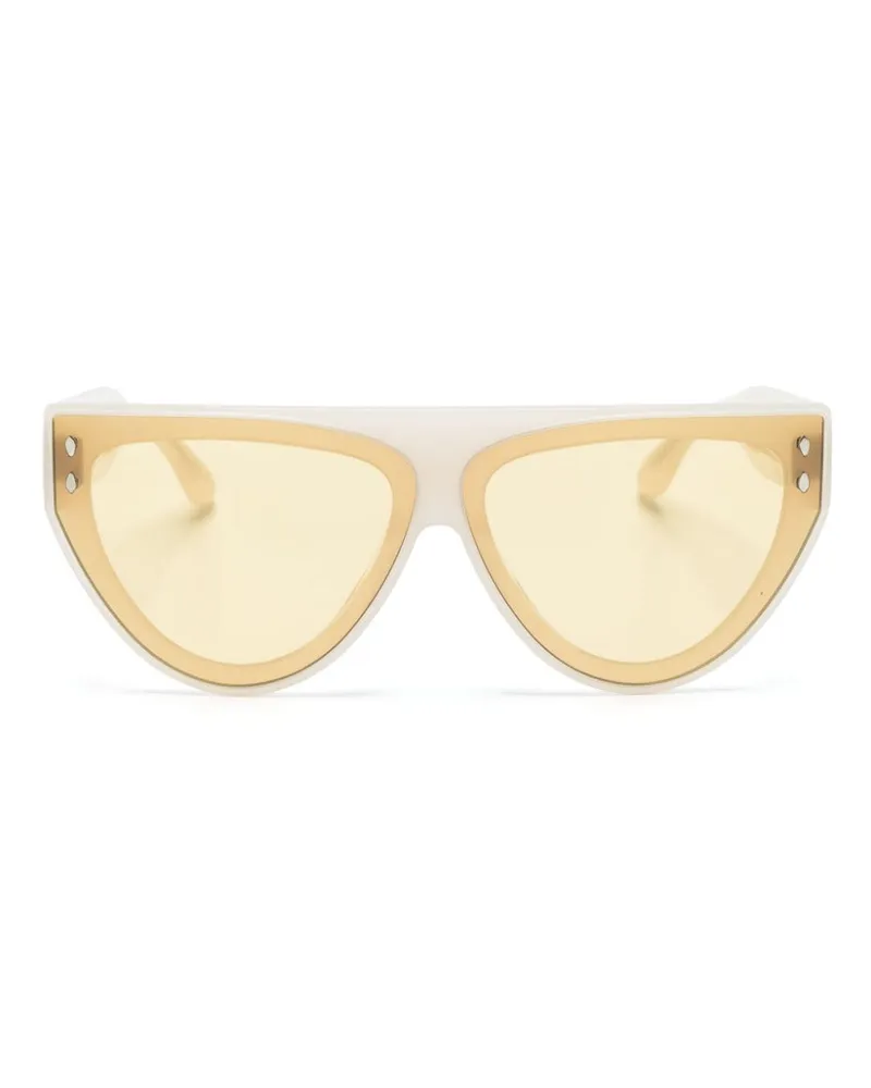 Isabel Marant Sonnenbrille mit geometrischem Gestell - Nude Nude