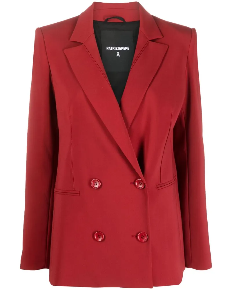 Patrizia Pepe Doppelreihiger Blazer Rot