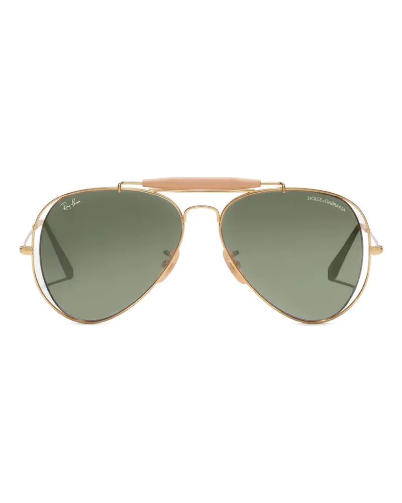 Dolce & Gabbana x Ray-Ban pilot-frame sunglasses - Gold Gold