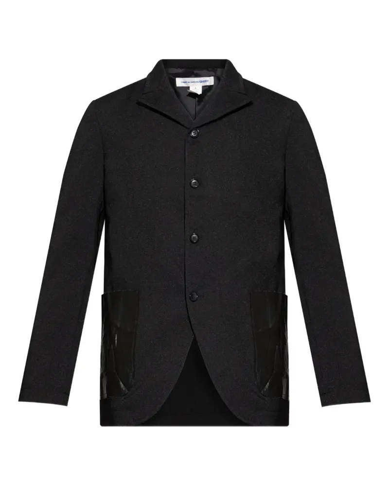 Comme des Garçons patch-pocket buttoned blazer - Schwarz Schwarz