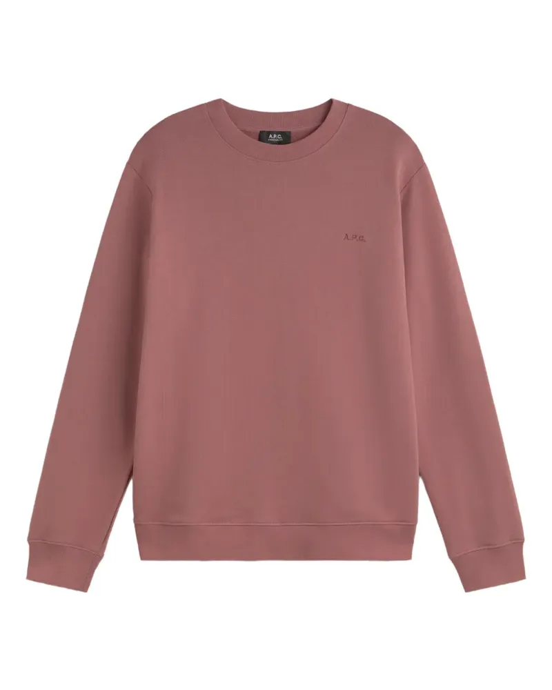 A.P.C. Sweatshirt mit Logo-Stickerei - Rosa Rosa