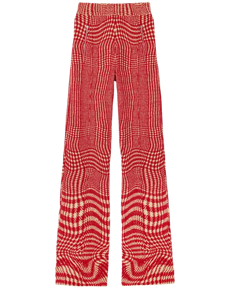 Burberry Hose mit Hahnentrittmuster - Rot Rot
