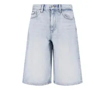 Jeans-Shorts mit Logo-Patch - Blau