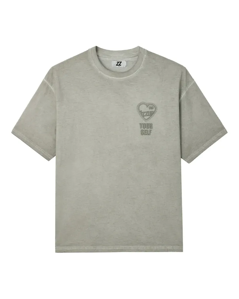 Izzue logo-embroidered T-shirt - Grau Grau