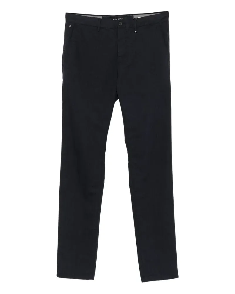 Marc O'Polo Strukturierte Straight-Leg-Hose - Blau Blau