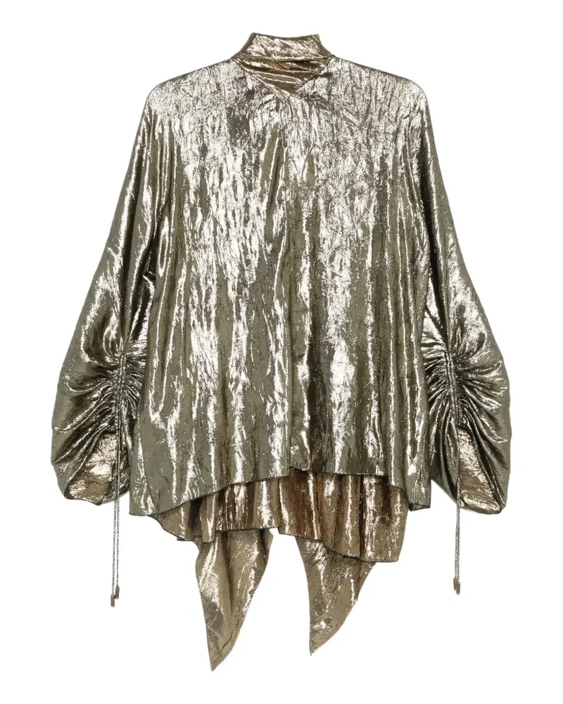 Lanvin Asymmetrisches Oberteil mit Knöpfen - Gold Gold